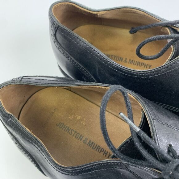 BOGO Johnston Murphy Knowland Cap Toe Oxford Black Leather Lace Up Shoe Men 11.5 main image 11